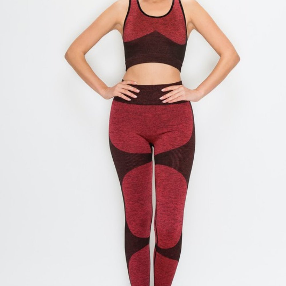 Seamless Sports Bra with Legging 2 pc Set.